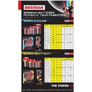 BATTERY Bossman Super Alkaline Battery Panasonic Alkaline AA AAA C D 9V Battery Panasonic Energizer 