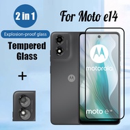 Moto e14 2 in 1 Tempered Glass Screen Protector For Motorola Moto G64 G84 G54 G34 G24 G14 G04 G04s 4
