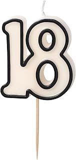 Elegant Number Candle 18 Candle 18th Birthday Girl Boy Birthday 18 Years Decoration Cake Topping Gif