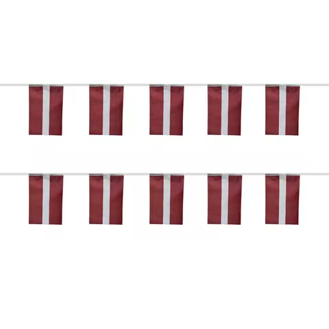 SKY FLAG Latvia bunting flags 14x21cm 20pcs/lot Latvia String flags Pennant Banner for Festival Part