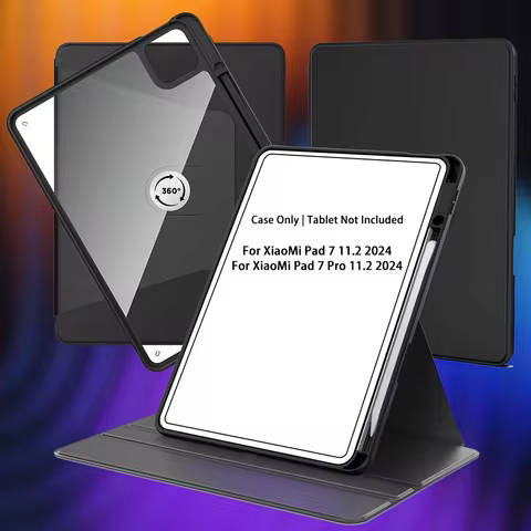 Case for Xiaomi pad 7/Xiaomi Pad 7 Pro 11.2 inch, 360° Rotation Tablet Cover,Cover with Pencil Holde