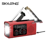 Skyloong Compact Solar-powered Radio Weather Radio Emergency Solar Crank Radio with Sos Alarm Flashl