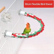 Bird Cage Accessories Bird Stand Wooden Swing Frosted Swing Ladder Toys