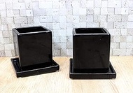 Castle Enterprises [Flower Base, Vase, Candle Holder] Dice, M H 4.3 x W 3.5 x D 3.5 inches (11 x 9 x