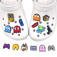 Pac-Man Croc Charms อุปกรณ์เสริมรองเท้าของขวัญปาร์ตี้สำหรับเด็กสำหรับกระเป๋าเป้สะพายหลังผู้ใหญ่