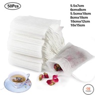 FS 50pcs/Lot Tea Bags,Empty Scented Drawstring Pouch Bag,Non-woven Disposable Empty Tea Bag