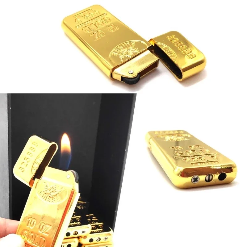 Gold Bar Ordinary Flame Lighter(Gas Refillable-Api Biasa)
