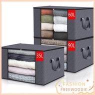 FREEWOODIE Foldable Storage Box, 35L/60L/90L Non-woven Fabric Clothes Storage Bins, Sundries Organiz
