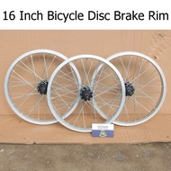 16 Inch Bicycle Rim With Disc Brake Hub Roda alloy Basikal mtb bmx gear folding bike 16 Inci Brake D