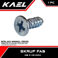 WHOLESALE FAB Screws M8 x 1/ 2 inch Bolt Bolts Self Tapping Screws Flat Head Harden Screwphillips F+