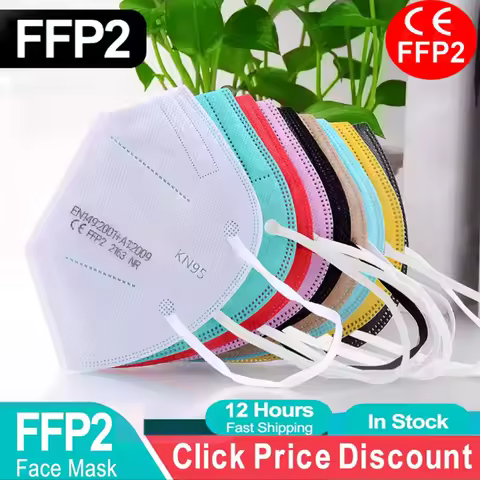 FFP2 Face Masks Masques CE KN95 Face Mask Filter 5Layers Adult KN95 Mascarillas Homologadas Reusable