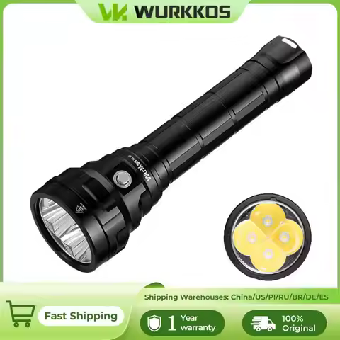 Wurkkos DL40 Diving Flashlight Bright 5000lm Dive light with 4*TN-3535 90CRI 26650 IPX-8 Waterproof 