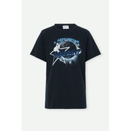 Isabel Marant Áo sơ mi nữ in hình Hành Tinh áo thun màu đen 100% bông cao cấp cổ tròn tay ngắn giản