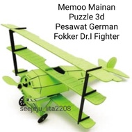 Memoo German Fokker Dr.i Fighter 3d Puzzle Airplane