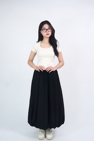 Chân Váy Nữ WOMAN BASIC Dáng Bí Ngô Chữ A Cạp Cao Tôn Dáng Dễ Thương Chân Váy Nữ Dáng Dài 2 Lớp Chất