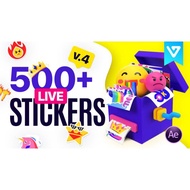 AE script PR preset--Live Stickers Library V3-lookpr43
