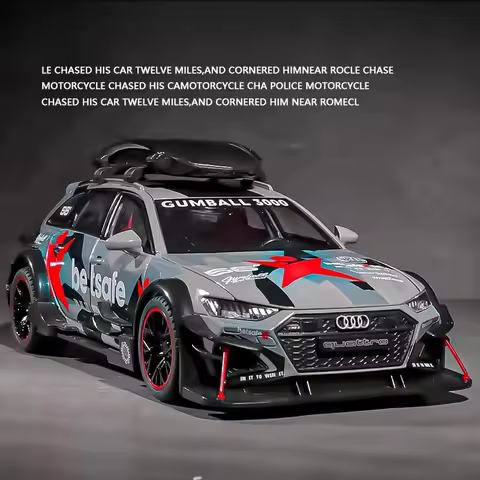 1:24 Audi RS6 Modified Vehicles RS7 Alloy Metal Diecast Model Car Desktop Display Collectible Orname