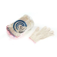 17 taels Small Size Women/10G White Cotton Gauze Gloves/Hand-Sealed (Sewn Pink Edge)~1 Dozen 78 Yuan
