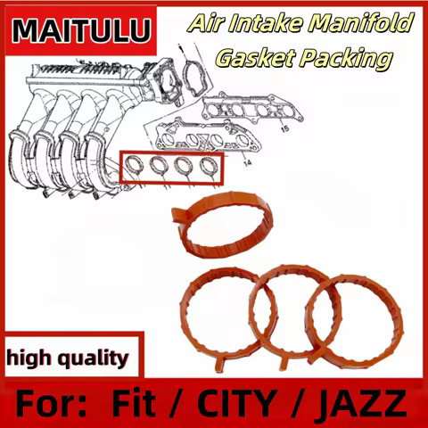 4pcs Air Intake Manifold Gasket Packing for HONDA Fit JAZZ GD1 GD3 2005-08 CITY FIT Saloon GD6 GD8 1