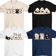 Cas FUKU NYANKO CATS T SHIRT kucing cat baju tshirt woman girl perempuan cartoon cute cotton comel F