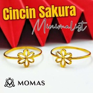 916 Gold Minimalist Sakura Ring 916 Gold Ring Bajet 916 Gold Sakura Ring Pure 916 Gold Sakura Ring