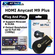 AT-Tech Anycast Dongle M9 Plus Mirascreen TV Screen Mirroring HDMI Airplay Ezcast Wireless WiFi Andr