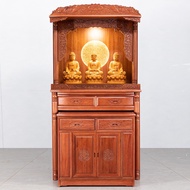 H-Y/ Buddha Shrine New Chinese Style Clothes Closet Chinese Solid Wood Altar Light Guan Gong Incense Fire Table Shrine A