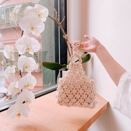 法式繩結編織手提包