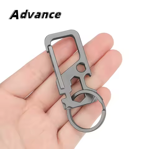 Titanium Alloy Waist Keychain Car Key Ring Pendant Ultra-light Portable EDC Multi Outdoor Tools for
