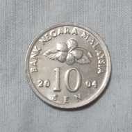 Uang Koin 10 Sen Malaysia Congklak 2004