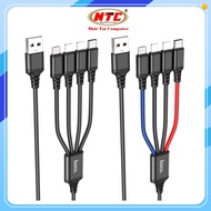 [Top Value] Hoco X76 4-head charging cable, 2 LN / Type-C / MicroUSB ports, 1M long, max 2A - Nhat T