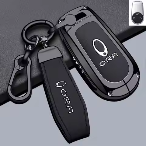 For GWM ORA 5 EV Thailand ORA 07 Good Cat GT Ballet Lightning Cat Car Key Fob Cover Zinc Alloy Car K
