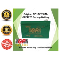 High Quality Original GP 12V 7Ah Backup Battery for Home Alarm Auto Gate Door Access - Rechargeable 