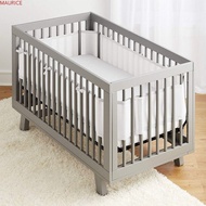 MAURICE Baby Crib Bumper Infant Solid Color Cot Protector Cotton Anti-collision Strip Security Protection Newborns Bedding Decor