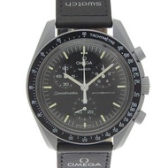 OMEGA登月方案 Swatch x Omega S033M100 陶瓷與尼龍石英計時表，黑色錶盤，男款 [二手]