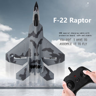 2.4 Remote Control Pesawat F-22เครื่องบิน RC Raptor พร้อมการออกแบบไฟ LED ป้องกันการชนกัน