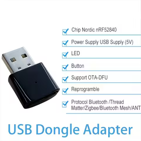 A40I NRF52840 Dongle USB Dongle Bluetooth 5.3 Dongle Adapter for Eval Bluetooth Development Tool Mod