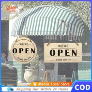 Wooden Open And Close Signage Store Signage For Business Open Close Sign Store Sign Round/Rectangle