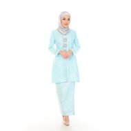 Songket Republik Baju Kebaya Klasik Melur , Songket Bunga Tabur Tenun Asli Cotton Original