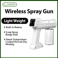 LiveTech Wireless Blue Light Nano Mist Spray Gun Atomizer Nano Steam Spray Mist Gun Nano Mist Disinfection Machine