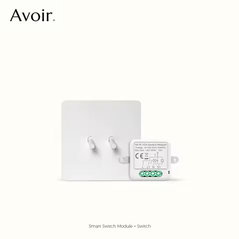 Avoir Tuya Zigbee Accessoire White Stainless Steel Panel Smart Light Switch For The House Vintage Mi