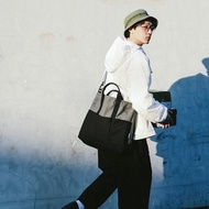 手提斜挎撞色帆布包男女可裝書百搭日系大容量托特包