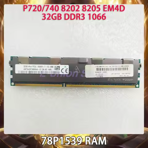 Server Memory 78P1539 P720/740 8202 8205 EM4D 32GB DDR3 1066 RAM 32G