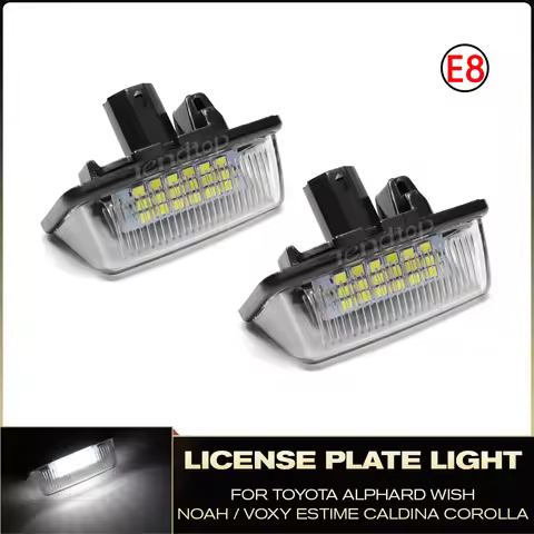License Number Lamp LED License Plate Light For Toyota Corolla Crown Alphard Wish Noah Voxy Caldina 