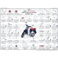 HONDA Super Cub C125 (23年式/泰規) 車殼組 (西裝/側殼/前土除/尾殼/面殼)