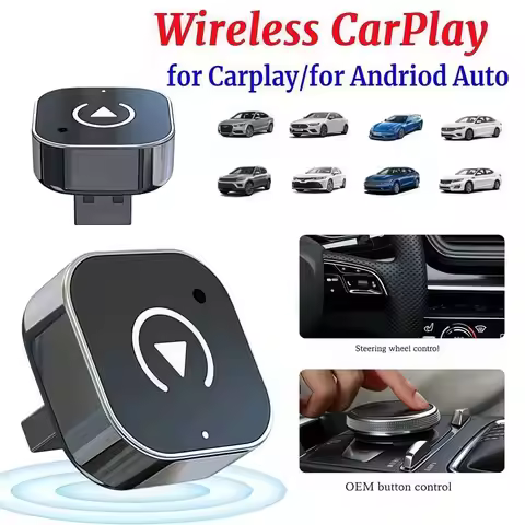 Plug And Play Wireless CarPlay Adapter BT WiFi Connection Universal Carplay AI Box Portable Mini Car