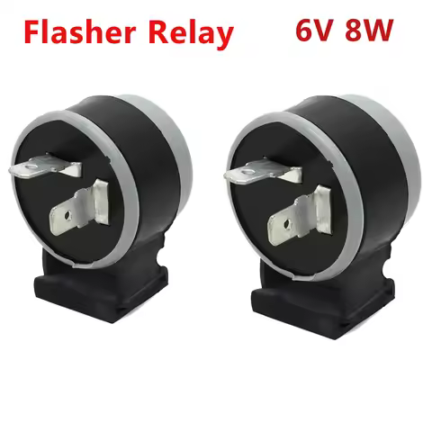 2-Prong Connection Flasher Relay 6V 8W Turn Signal Flasher Winker Relay for Honda Suzuki Kawasaki Ya