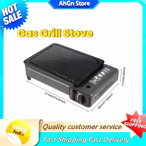 Butane Grill Stove Portable Camping Grill Gas Stove Portable Butane Gas Stove Adjustable Firepower w
