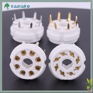 TAMAKO 1Pcs Ceramic Tube Socket, DIY 8Pin K8A Valve Base,  GZC8-Y GZC8-Y-2 Tin-Plated Octal PCB Moun