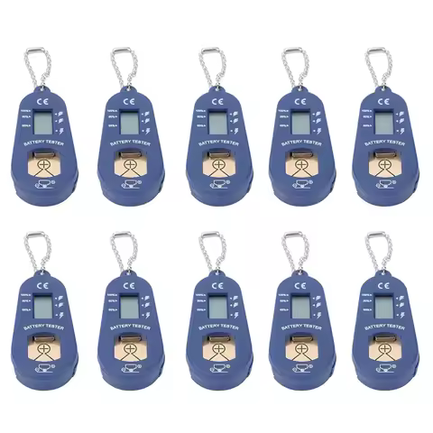 10X Button Battery Tester, Keychain Pocket Portable And Lightweight Battery Tester To Check Remainin